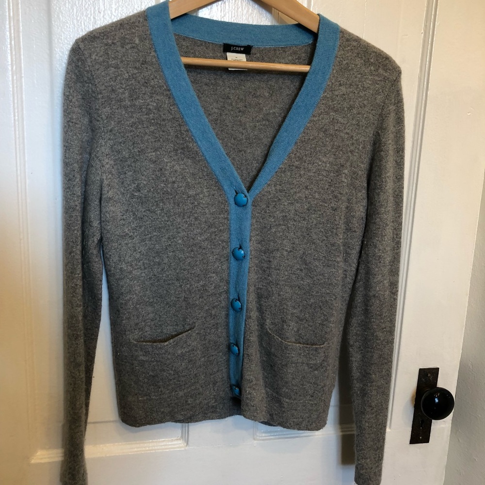 J.Crew Grey Wool Cardigan